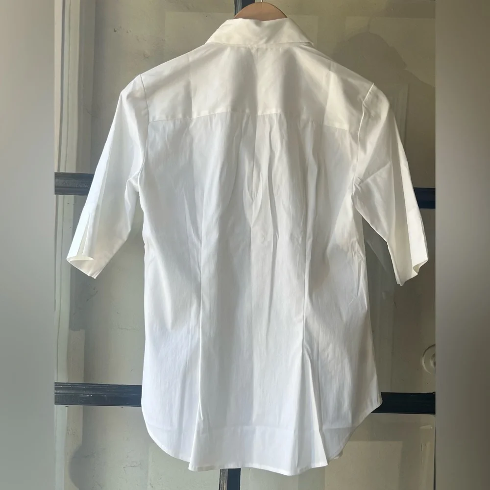 Ann Taylor White Button Up Shirt - Picture 2 of 4